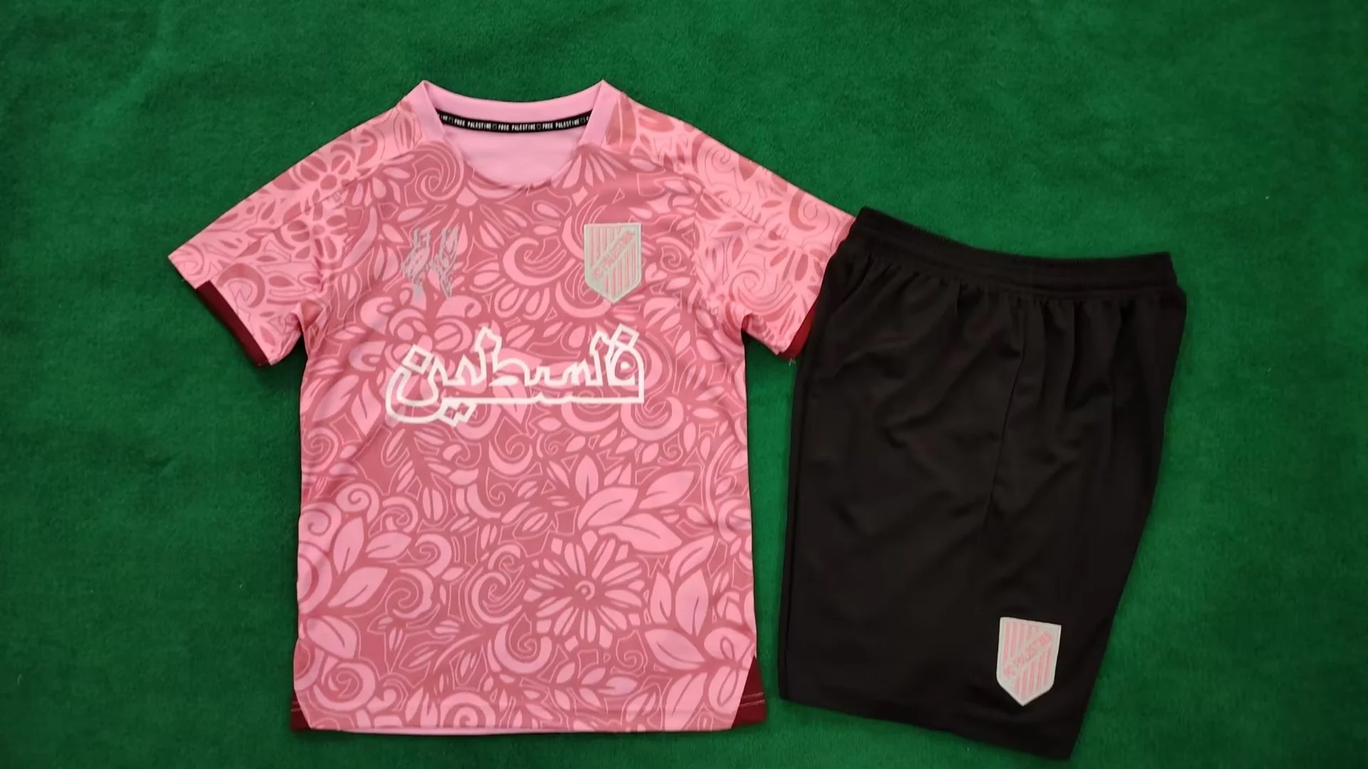 Kids-Palestine 24/25 Special Pink Soccer Jersey